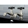 Kingston Brass KS1108PKX Basin Tap Faucet W/ Cross Handle, Brushed Nickel KS1108PKX